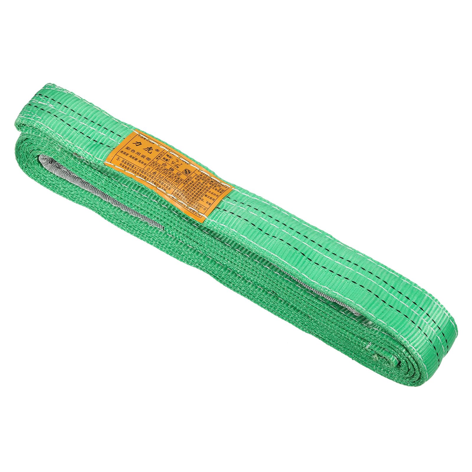 PATIKIL 2" x 15' Fascia di Sollevamento, 4409lbs Imbracature Sollevamento Piatte Occhio per Occhio, Cinghie Mobili Sollevamento Tessuto Poliestere a 2 Strati, Verde