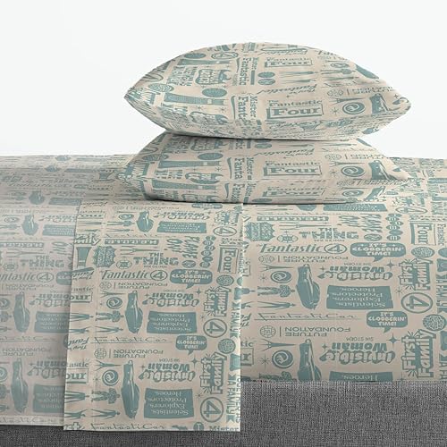 Vista 25 de Juego de sábanas de tamaño Queen Invasion de Deadpool, de Marvel, de 4 piezas, color blanco, rojo y gris Juego de sábanas Queen