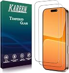 KAREEN 2 Pack Screen Protector Designed for iPhone 16 6.1-Inch Tempered Glass Flim, Anti-Scratch, Bubble Free, Case Friendly
