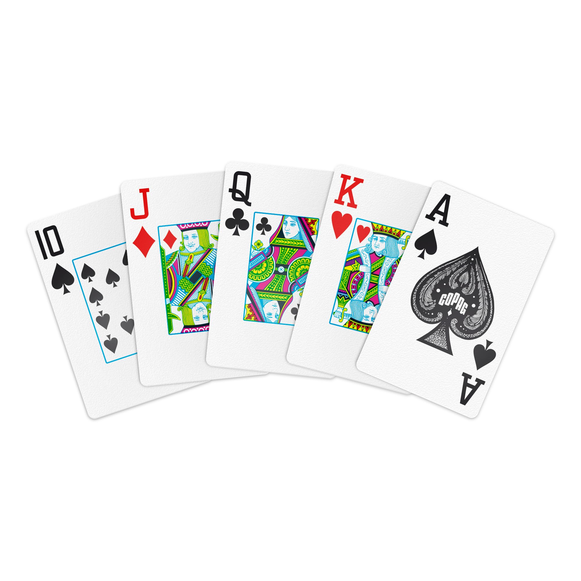Copag WSOP 2026 - Carte da gioco in 100% plastica, design retrò, dimensioni strette (ponte), indice Jumbo, nero/rosso, set doppio mazzo
