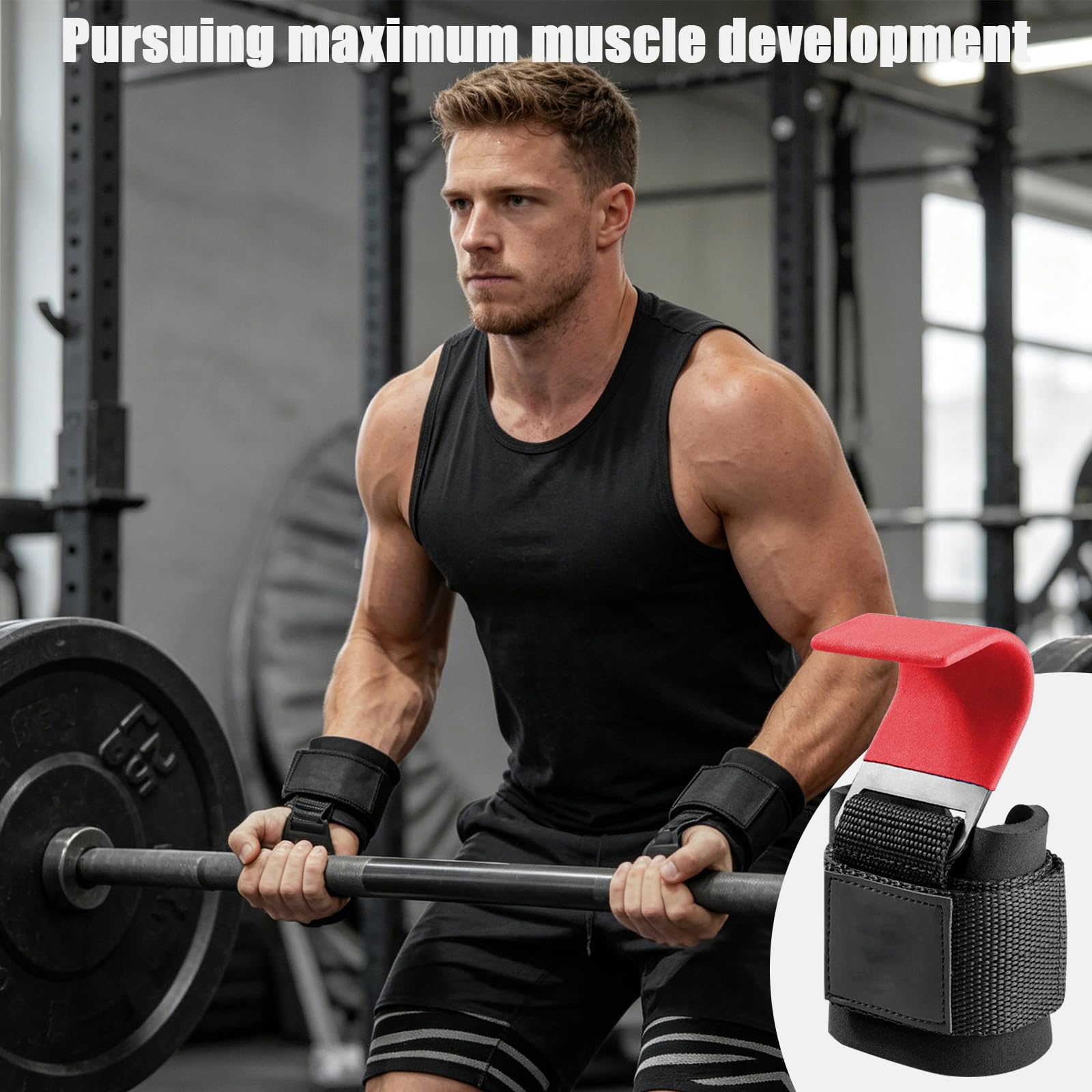 Ganci per sollevamento pesi, per sollevamento pesi, sollevamento pesi, per uomini e donne, supporto per sollevamento pesi, sollevamento pesi e bodybuilding