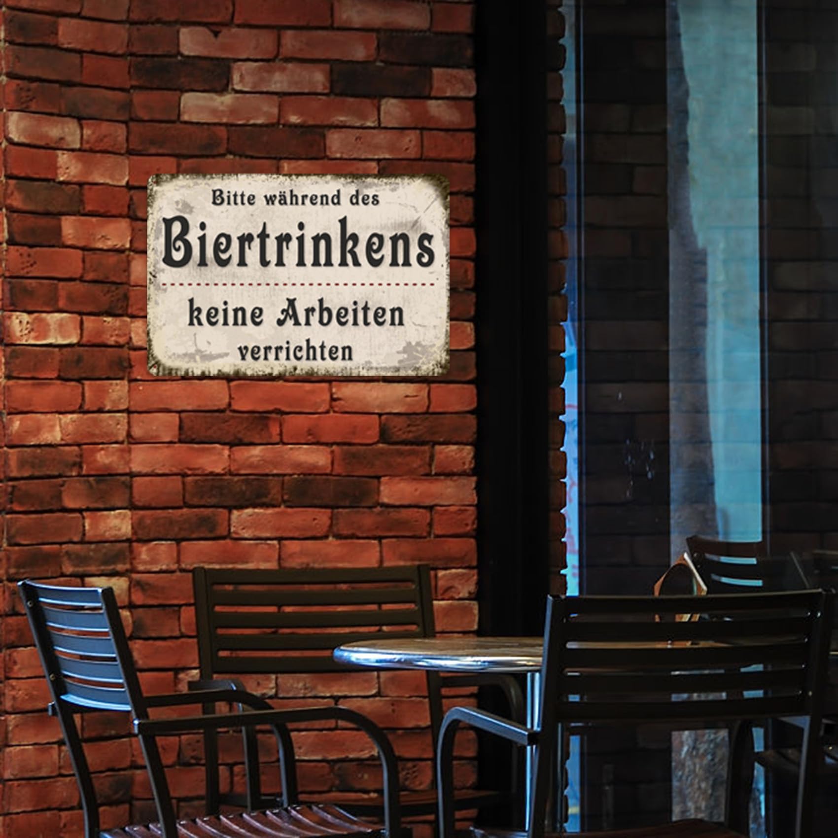 LANOLU Retro Blechschild Bier- Lustige Schilder Mit