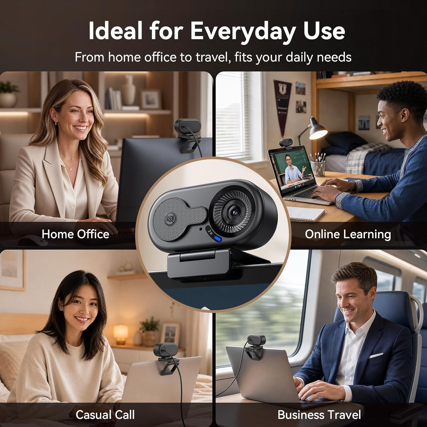 EMEET C100 2K Webcam for PC, Fixed Focus, 56.4° FOV, Built-in Mic, Privacy Cover, Portable Metal Clip, Computer Camera for Home Office, Online Learning, Meetings, Streaming, Desktop, Laptop, PC USB-A 10 715fYfDdSNL. AC SL1500