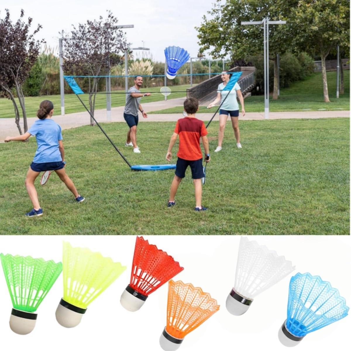 Volantes de Bádminton de plástico 12 piezas,Plumillas para Interior y Exterior - Ideal para Entrenamiento Competición y Juego Familiar,Alta Estabilidad y Durabilidad — view 7