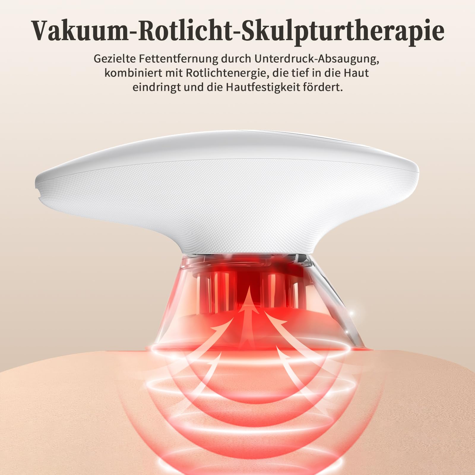 Ehomfory 3in1 Schröpfmassagegerät Cellulite Massagegerät mit Lymphdrainage Gerät Massage Gun, Vakuum und EMS & Rotlicht Funktion für Zur Gesichtsstraffung Bauch, Arme, Beine und Liebesgriffe