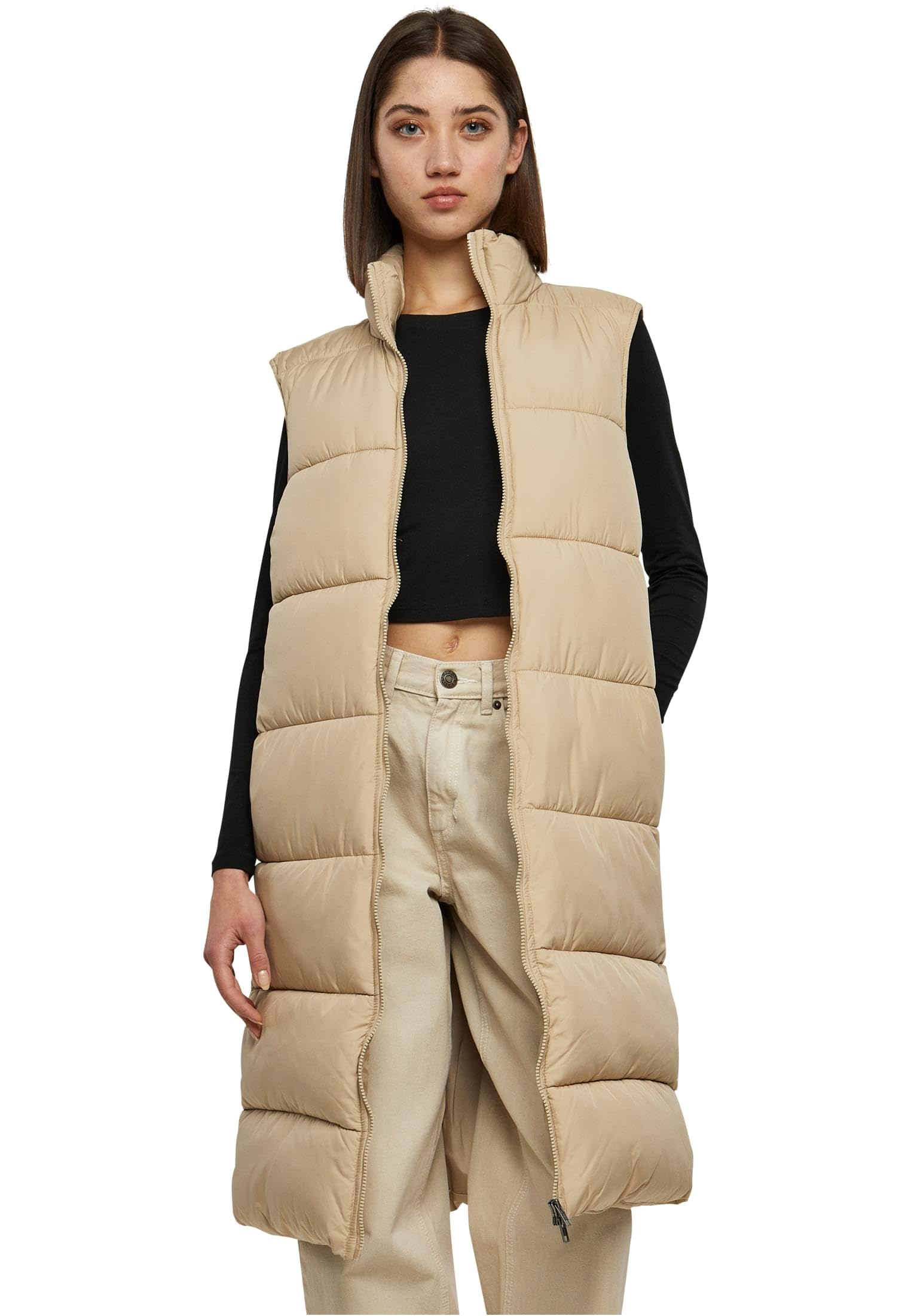 Urban Classics Damen Ladies Long Puffer Vest