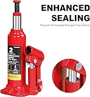 Vista 4 de BIG RED T90203C Torin - Gato hidráulico soldado para auto con uso vertical y horizontal: capacidad de 2 toneladas (4,000 libras), color rojo