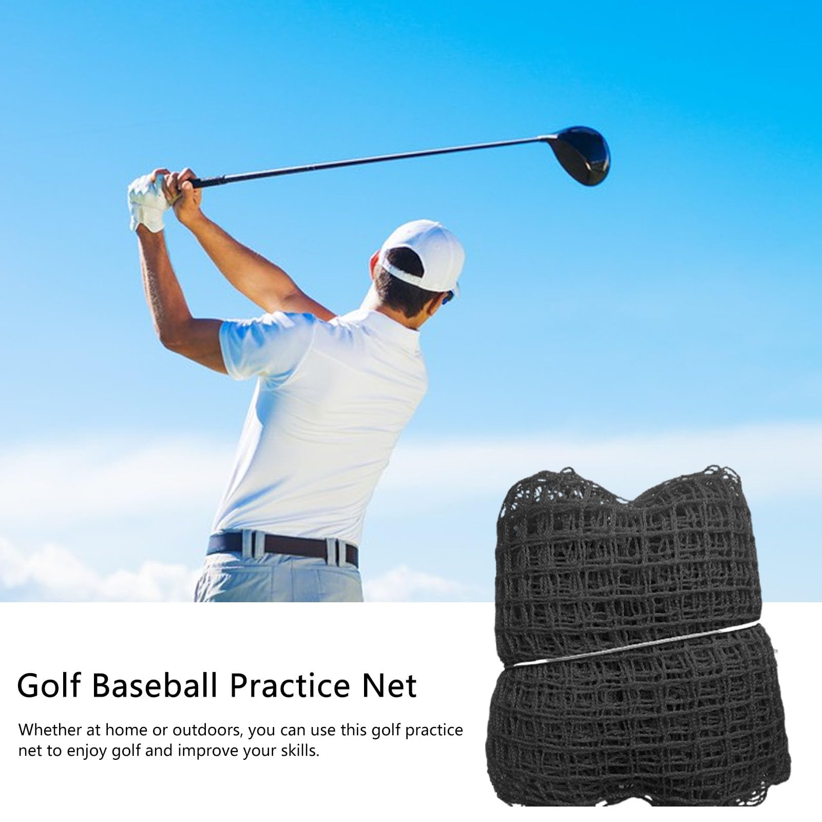 Red de Práctica de Golf y Softbol de Polietileno Sin Nudos