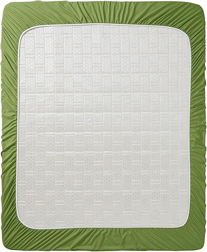 Miniatura 3 de Clara Clark Sábana bajera, bolsillo extra profundo que se adapta a colchones profundos, solo sábana bajera suave de lujo, individual XL, color verde
