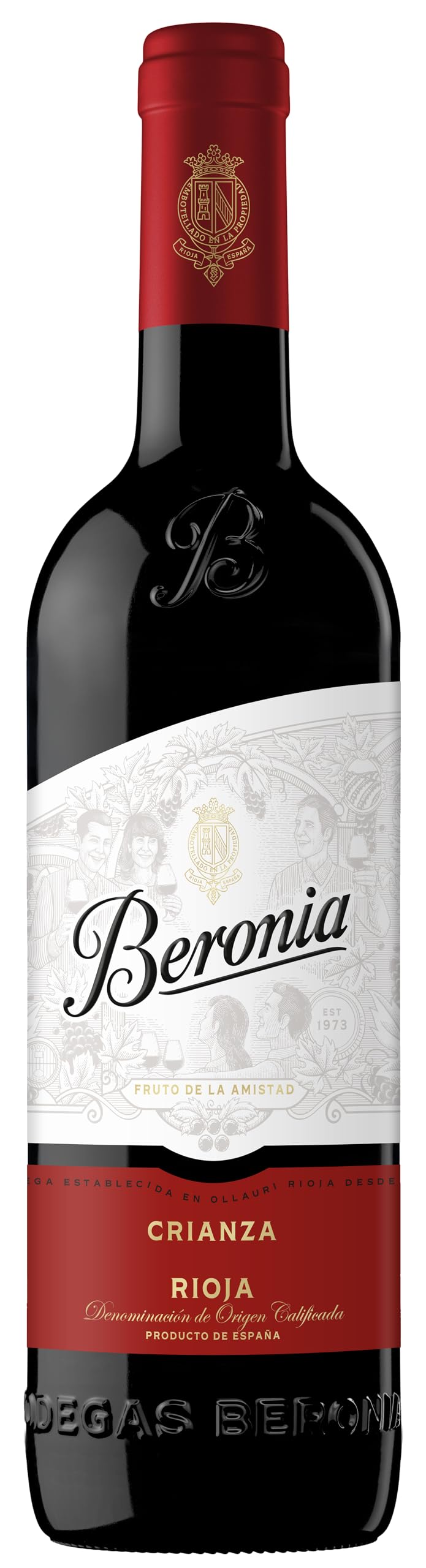 Beronia Crianza - Vino Tinto D.O.Ca. Rioja - 3 botellas de 750 ml - Total: 2250 ml, el embalaje puede variar