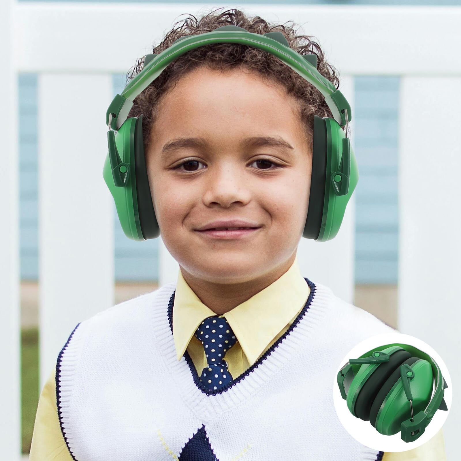 ORFOFE cuffie per la riduzione del rumore cuffie antirumore Bambuini di cancellazione del rumore Muff auricolari per neonati Green