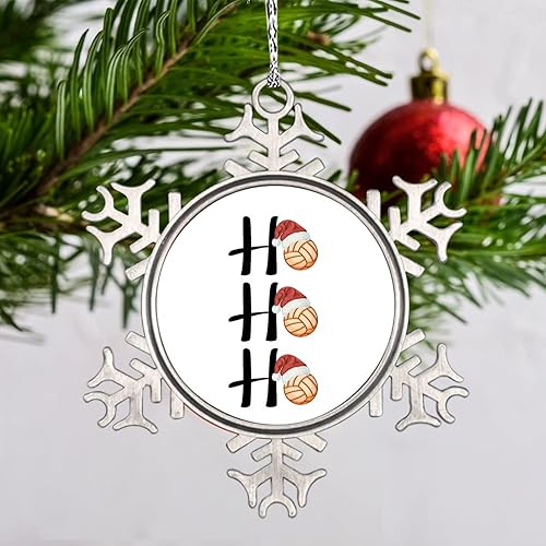 Vista 88 de Ho - Sombrero de voleibol de Navidad, adornos de copo de nieve, sombrero de Navidad, adornos de árbol de Navidad, adornos de Navidad personalizados