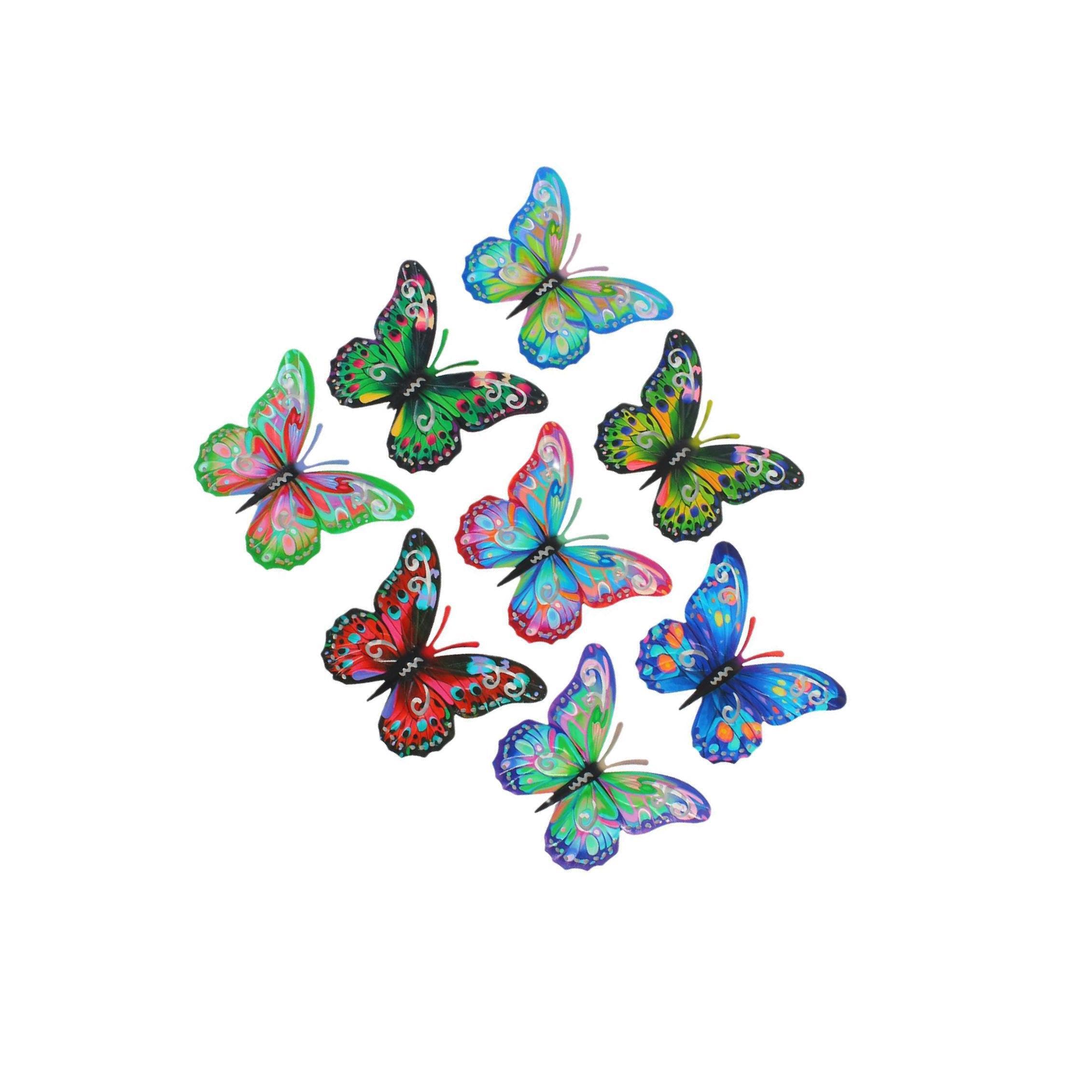 PIXZCSA Metal Butterflies Wall Art Decor Sturdy Solid Butterfly Patterns Elegant Shape And Shapes Are Uniquely Designed Metal Butterflies Wall Art Decor