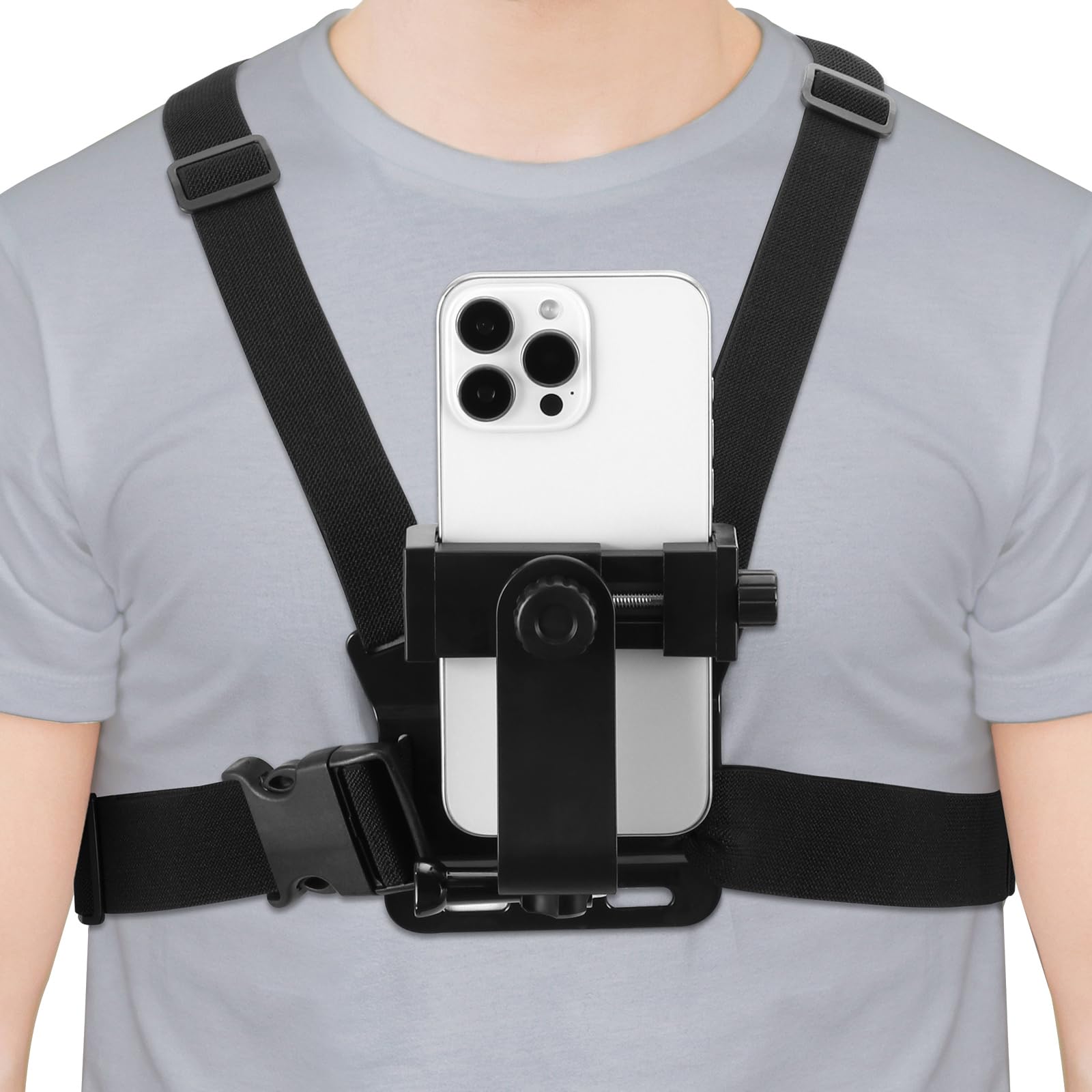 Mobile Phone Chest Mount Harness Strap Holder Cell Phone Clip Action Camera POV for Samsung iPhone Plus etc