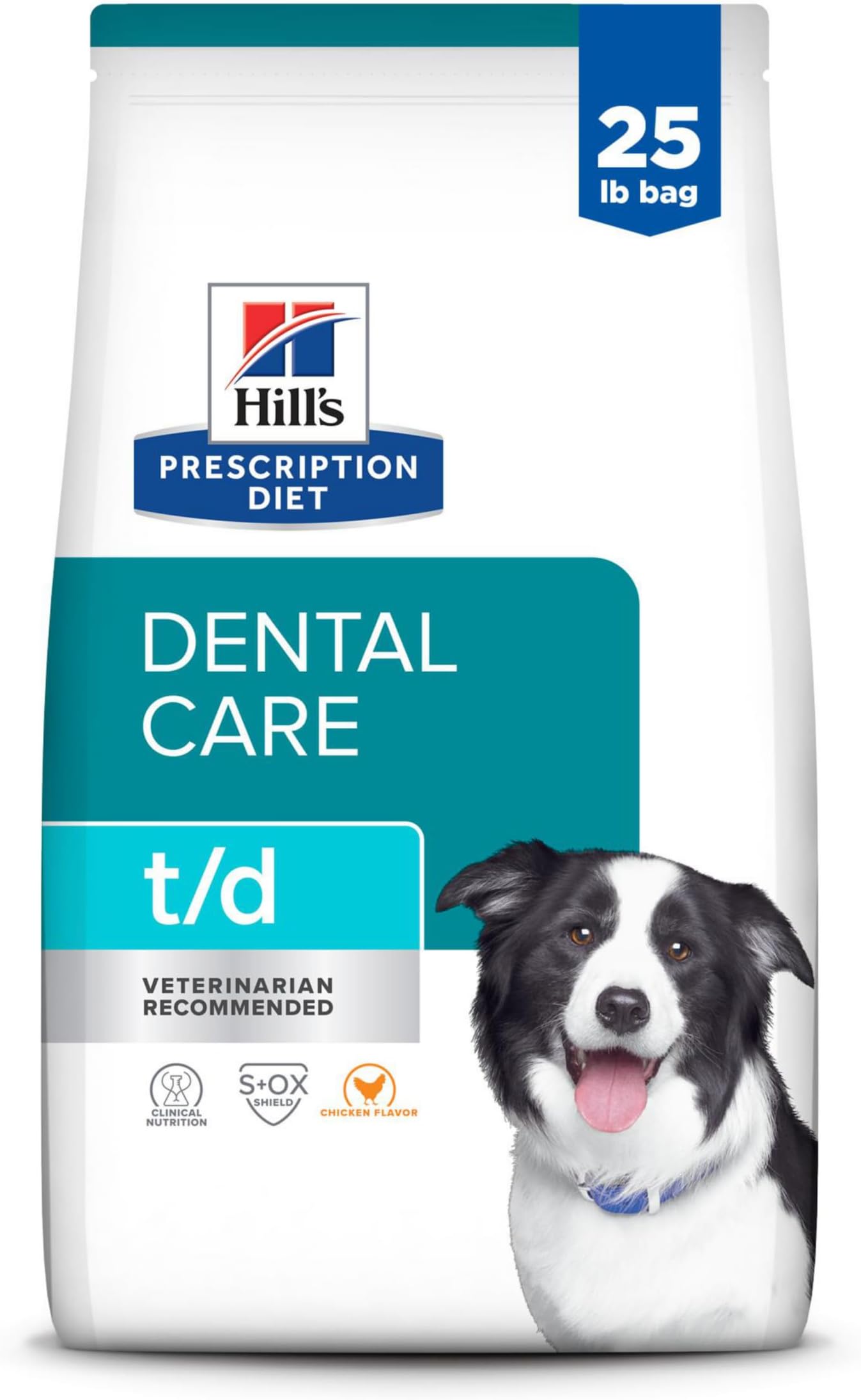 t/d Dental Care Dry Dog Food, Chicken, 25 lb. Bag