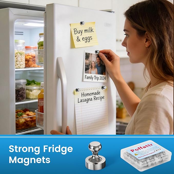 Imanes para Refrigerador, 20 Piezas Pequeños Fuertes para Pizarra miniatura 3