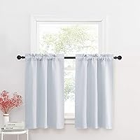 Vista 55 de NICETOWN Cenefas de Ventana Opacas con Aislamiento Térmico para Guardería - Paneles de Cortina con Bolsillo para Barra de Decoración del Hogar