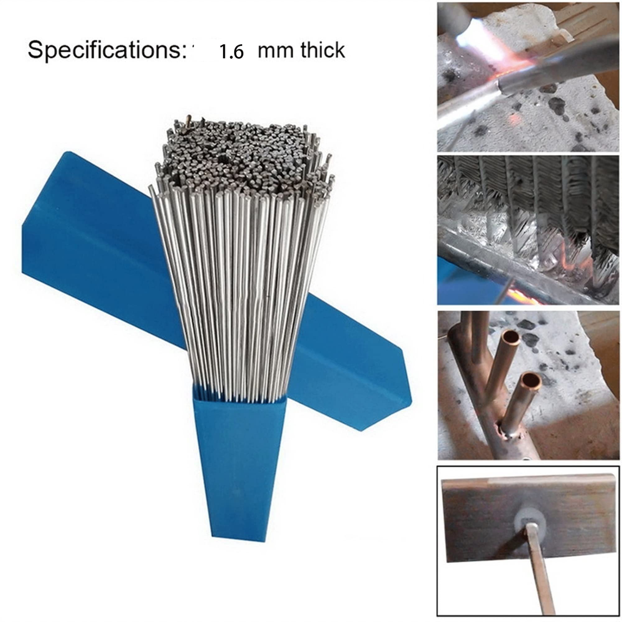 Srebrne pręty do lutowania twardego aluminium, Aluminum Welding Wire Rods 1.6/2.0/3.2mm 50cm Pack Of 10-50pcs Silver(50cm 3.2mm 30pcs)