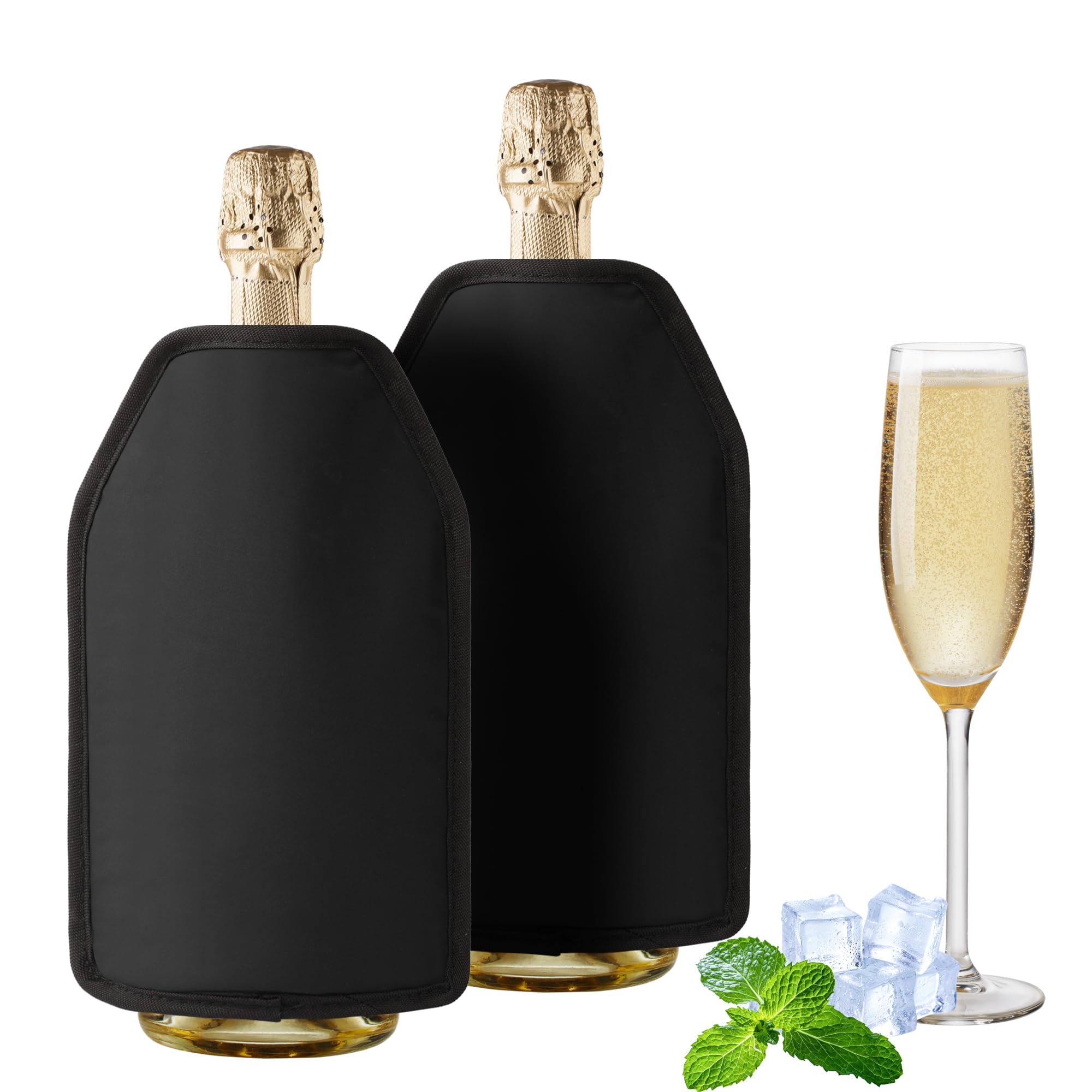 10 Pacchi pieghevole Ice Bag, Sacchetto di Ghiaccio Trasparente in PVC,con Manico per Champagne