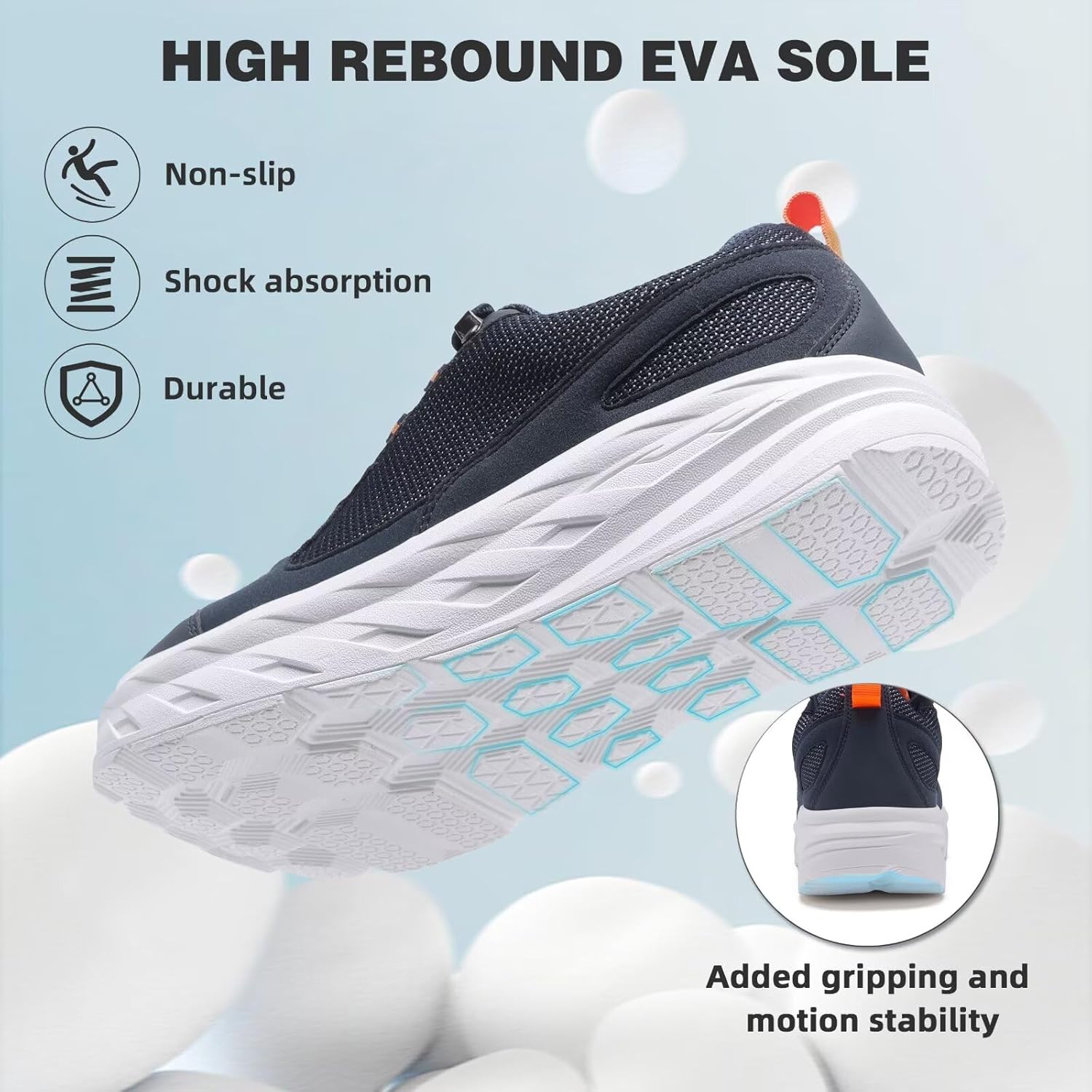 OrthoComfoot Men's Orthopedic Diabetic Wide Walking Shoes: Comfortable Plantar Fasciitis Fashion Sneakers with Arch Support for Swollen, Casual Hammer Toes Shoes for Foot and Heel Pain Relief - Image 8