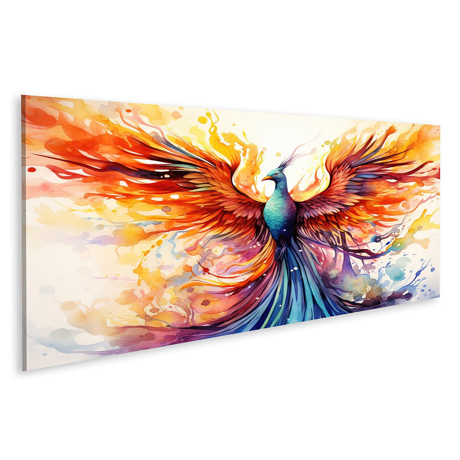 islandburner Cuadro sobre lienzo Colorido Hermoso Fénix Quemando Cuadros Murales Póster