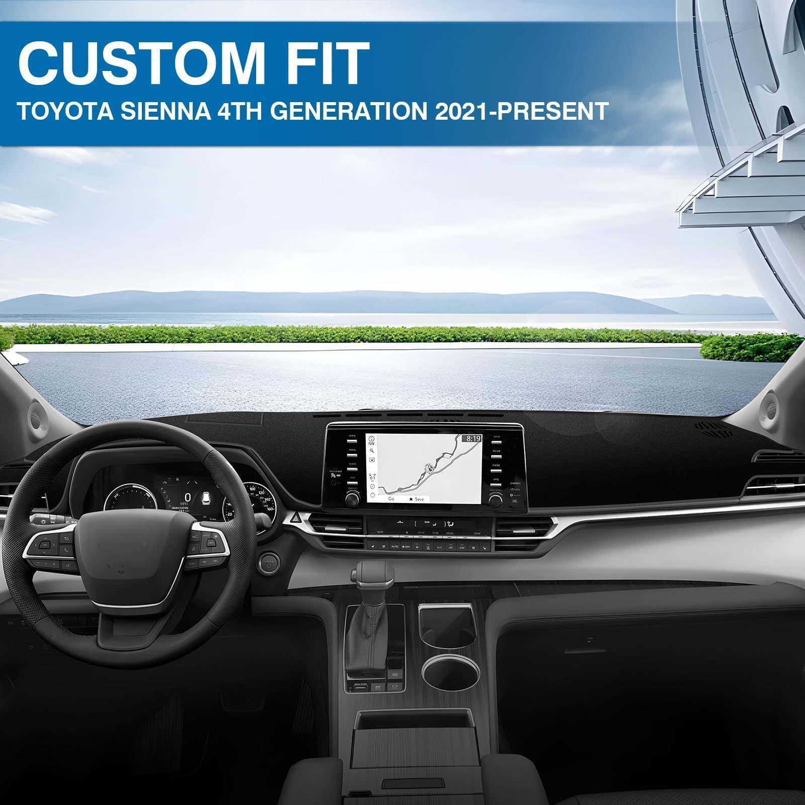 Amazon.com: KUST Black Dash Cover for Toyota Sienna 2021-2024 2025