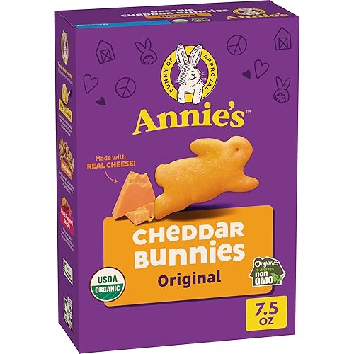 Miniatura 11 de Annie's Galletas horneadas con sabor a queso cheddar blanco orgánico, 7.5 oz (Paquete de 2)