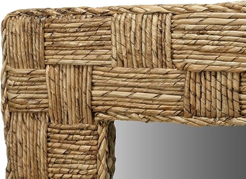 Miniatura 3 de KOUBOO 1040139 Espejo rectangular de pared a cuadros con cuerda, 24 x 1.5 x 36 pulgadas, marrón