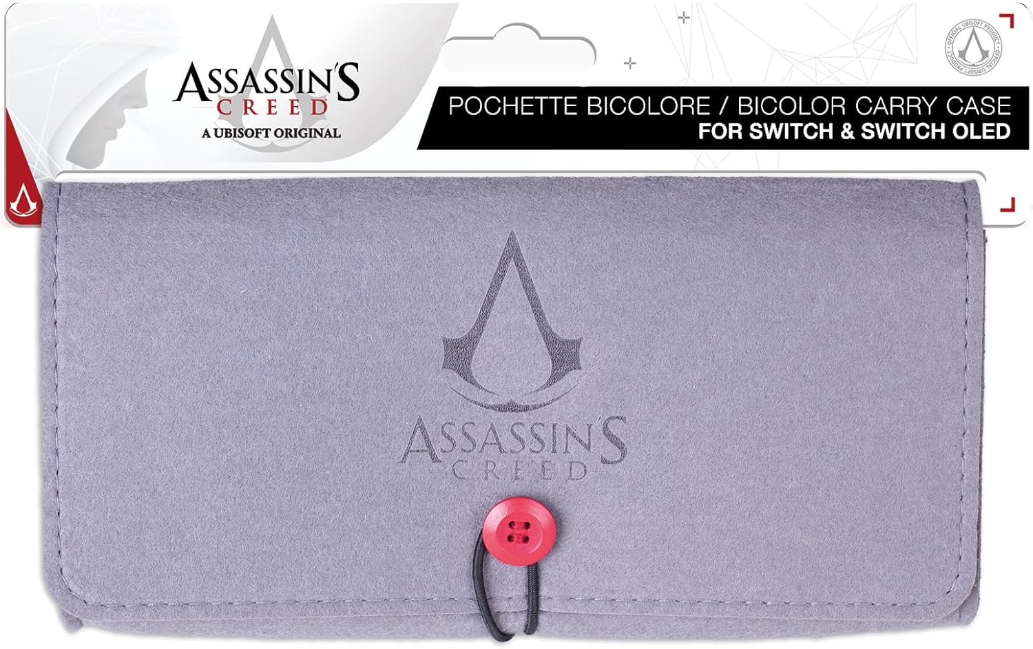 Freaks And Geeks Assassin's Creed - Felt case for - Nintendo Switch & Switch OLED, Black,red, felt