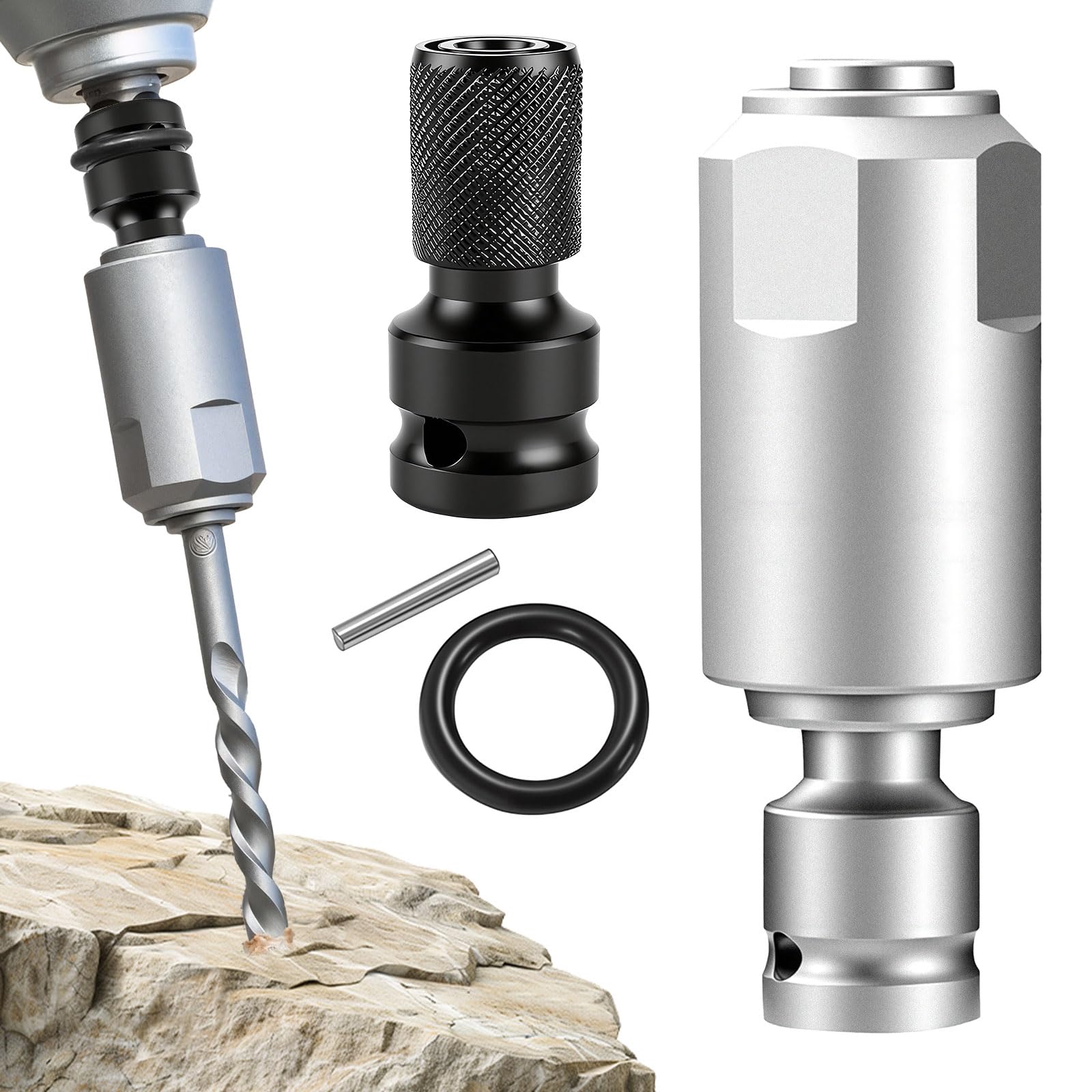 2 Adattatori per Avvitatore a Percussione, Adattatore per Avvitatore a Percussione Sds Plus, per la Conversione di Avvitatori a Percussione su Accessori per Martelli Elettrici, si Converte in SDS Plus