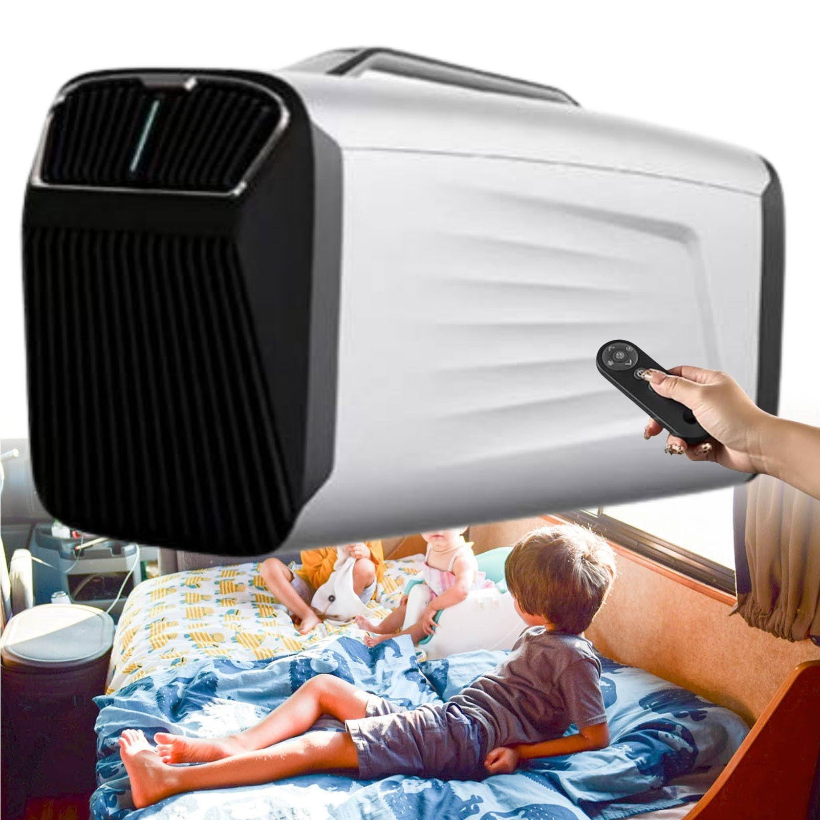 MhWrughts Portable Tent Air Conditioner 5200BTU, 400W Low Power Camping Air Conditioner with Cooling Dehumidifier Fan Sleep Modes for RV, Truck, Van, Tent and Small Room 24V-Silver