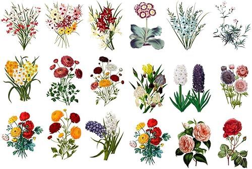 Seasonstorm Hermosos ramos de flores estéticos Happy Planner Diario Diario Papelería Scrapbooking Pegatinas Suministros de arte de viaje