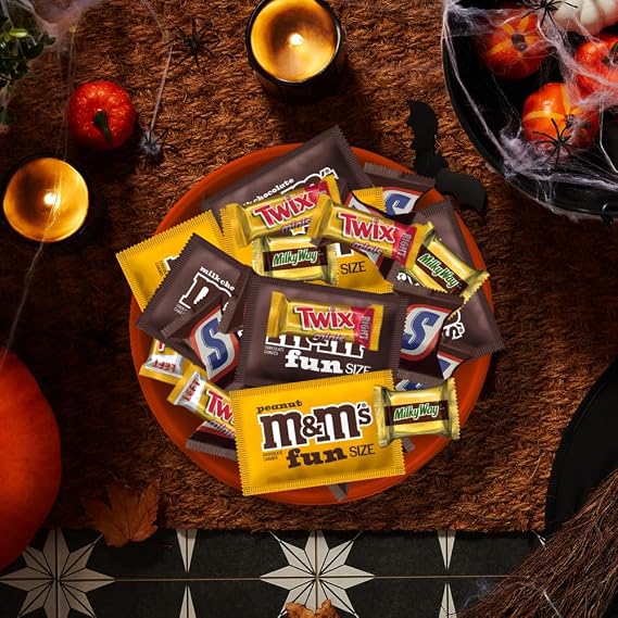 M&M'S, SNICKERS, TWIX & MILKY WAY Milk Chocolate Halloween Candy Variety Pack, 200 Ct Bulk Assorted Chocolate Candy Variety Pack
