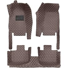 car Floor Mats fit for for Tahoe 2015-2019 Full Coverage All Weather Protection Non-Slip Leather Floor Liners Coffee