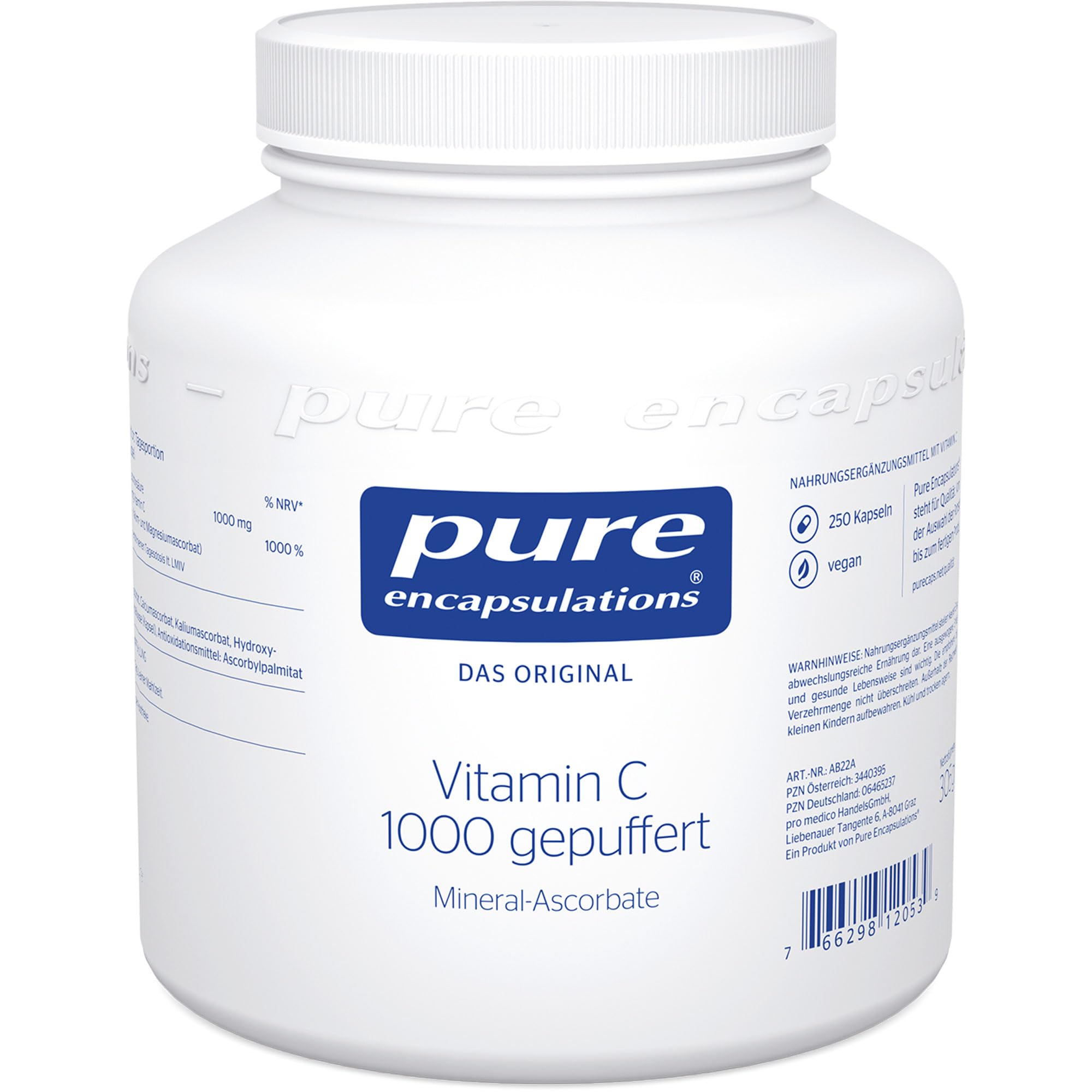 Pure Encapsulations Vitamin C 1000 Kapseln, 250 St. Kapseln