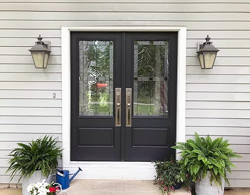 Miniatura 8 de Weslock Xanthis - Juego de mango de cilindro único con perilla de mesa (negro mate, mango simulado)