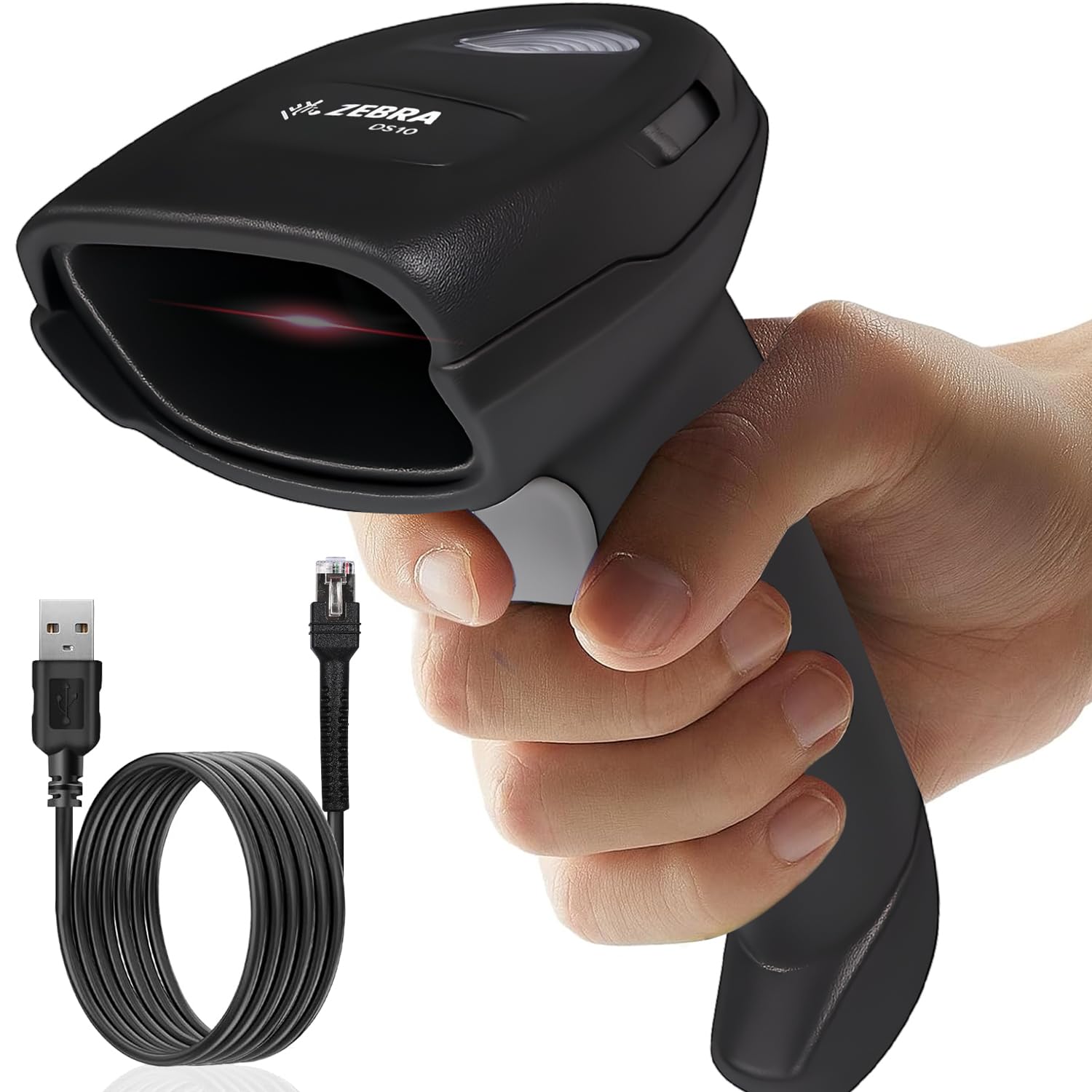 Zebra DS1000 Series Laser Barcode Scanner 1D/2D Handheld USB Corded Bar Code Reader Optical Laser High Speed for Seller Flex Scanning POS System Supermarket (DS1001-US4-2K)-image-36