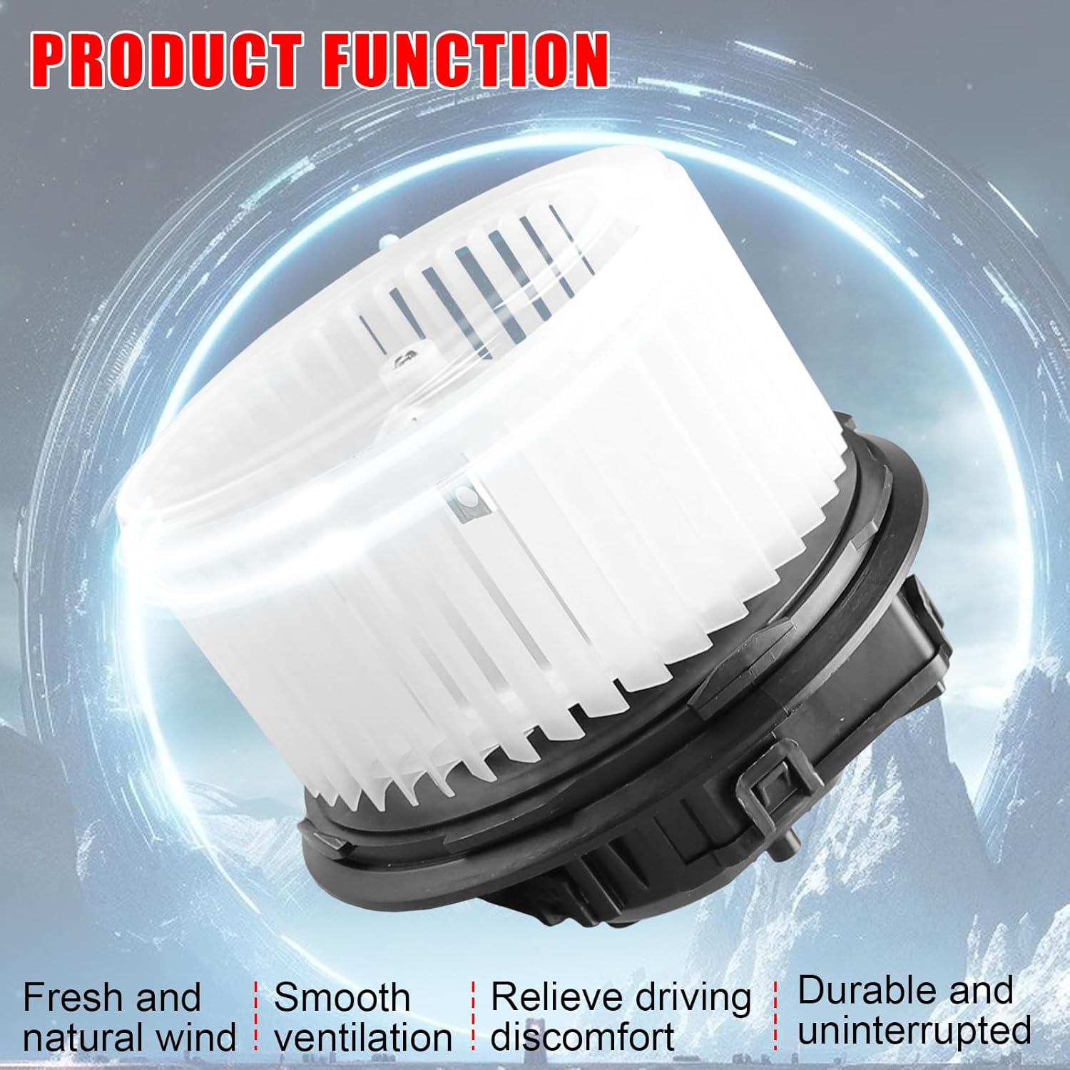 AC Blower Motor Fan Replacement Fits for 2012-2019 for Ford Explorer, Flex, Taurus, Police Interceptor Sedan Utility, for Lincoln MKS/MKT- HVAC Heater Blower Motor Assembly Front, Replace 700274