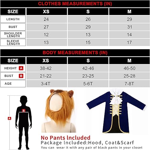 Miniatura 2 de Augwindy Disfraz de príncipe azul colonial para cosplay, juego de simulación, fiesta de Halloween para niños pequeños de 3 a 12 años