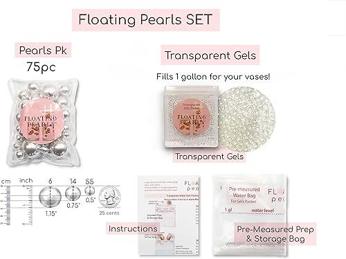 Miniatura 4 de Paquete de perlas sin agujero, tamaños jumbo y variados, decoración para floreros y para dispersarlos en la mesa