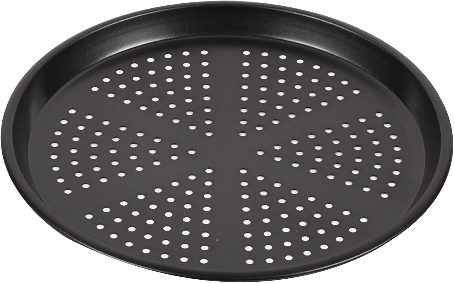 Pearl Metal HB-4719 Grill Pan, Black, 8.7 inches (22 cm), Iron Pizza Pan, Perforated