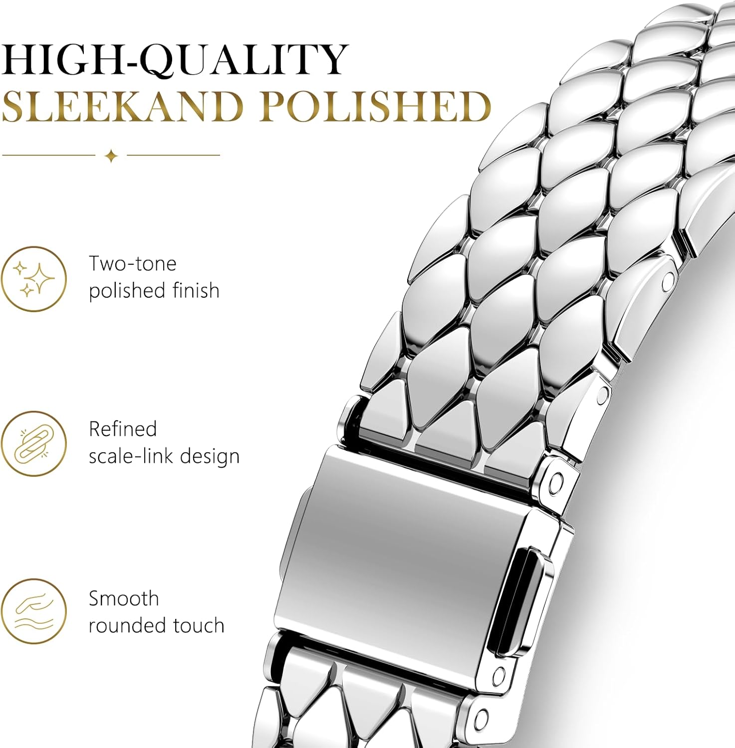 Designer Metal Band for Apple Watch Bands for Women 40mm 41mm 38mm 42mm image 4
