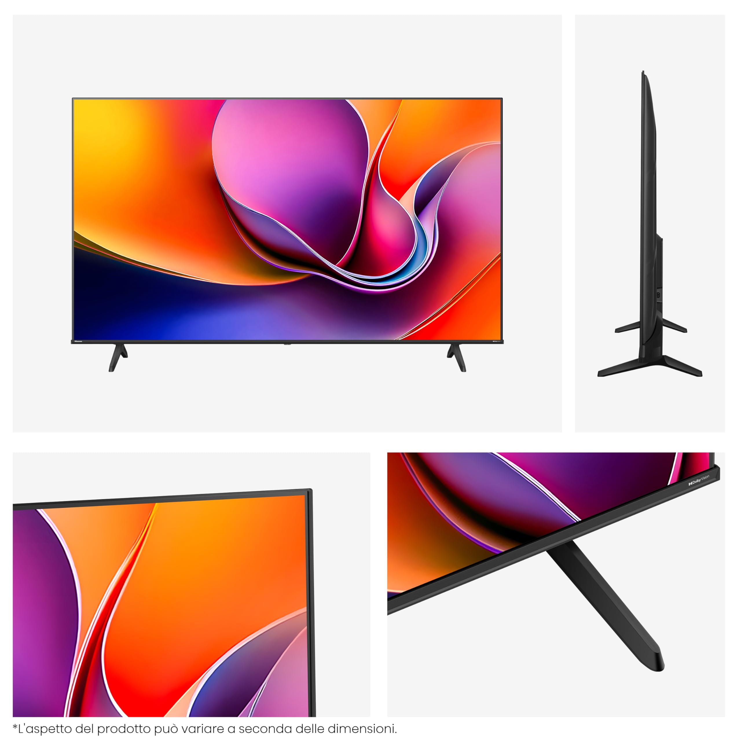 Hisense 55 cali Smart TV 4K Ultra HD 55E63QT VIDAA U8 Dolby Vision HDR10 Game Mode Plus Alexa