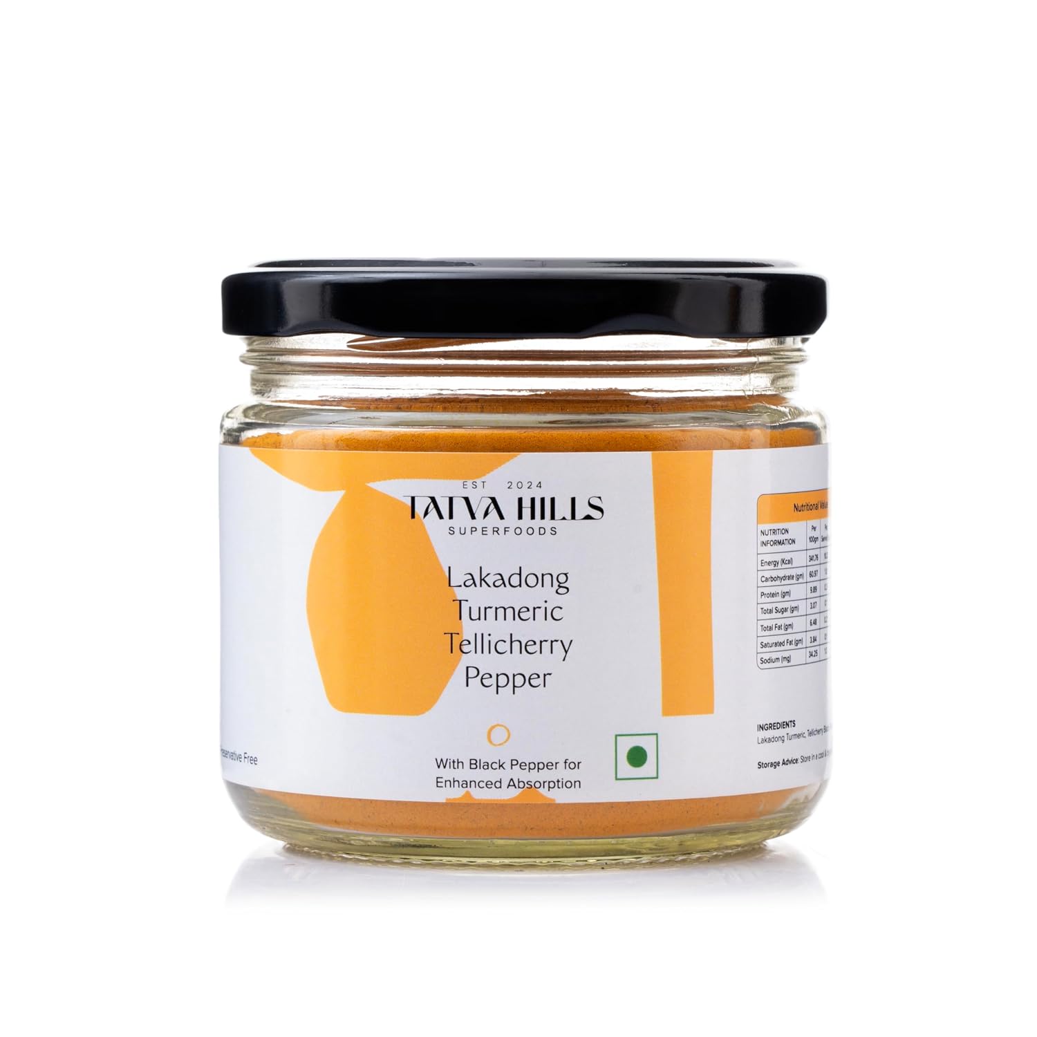 Tatva Hills Superfoods Lakadong Turmeric and Tellicherry Pepper Powder | High Curcumin upto 7% Organic Haldi Powder for Immunity, Digestion and Pain Relief | Turmeric Powder with Pepper | 150g Tatva Hills Superfoods Lakadong Turmeric and Tellicherry Pepper Powder | High Curcumin upto 7% Organic Haldi Powder for Immunity, Digestion and Pain Relief | Turmeric Powder with Pepper | 150g