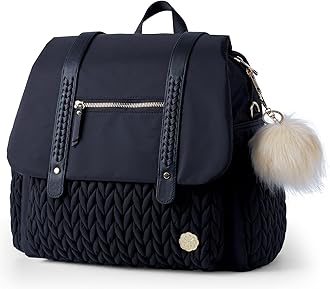 SEWBOO Diaper Bag BackPack Large Capacity Travel Mommy Bag Waterproof and Stylish with Changing Pad Baby Bag for Women and Girls