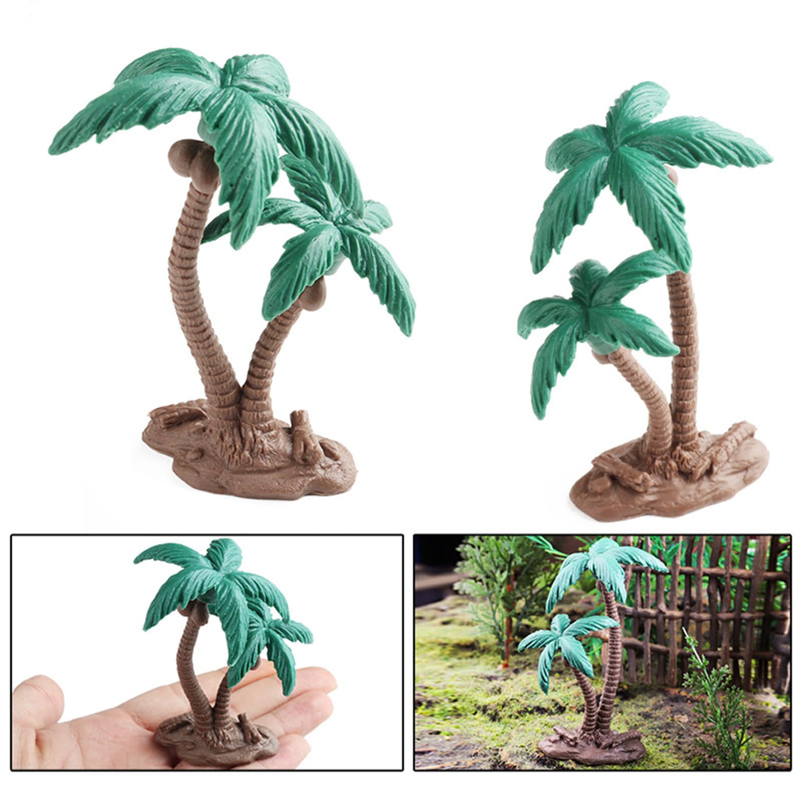 Amazon.co.jp: ヤシの木の置物茶色の風景モデルツリーさまざまな設定に