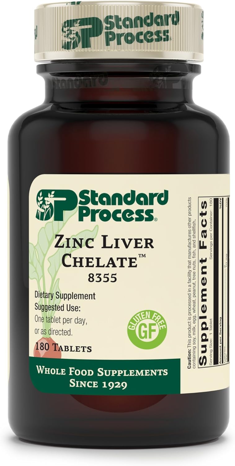 Standard Process Zinc Liver Chelate Zinc Supplement, Supports