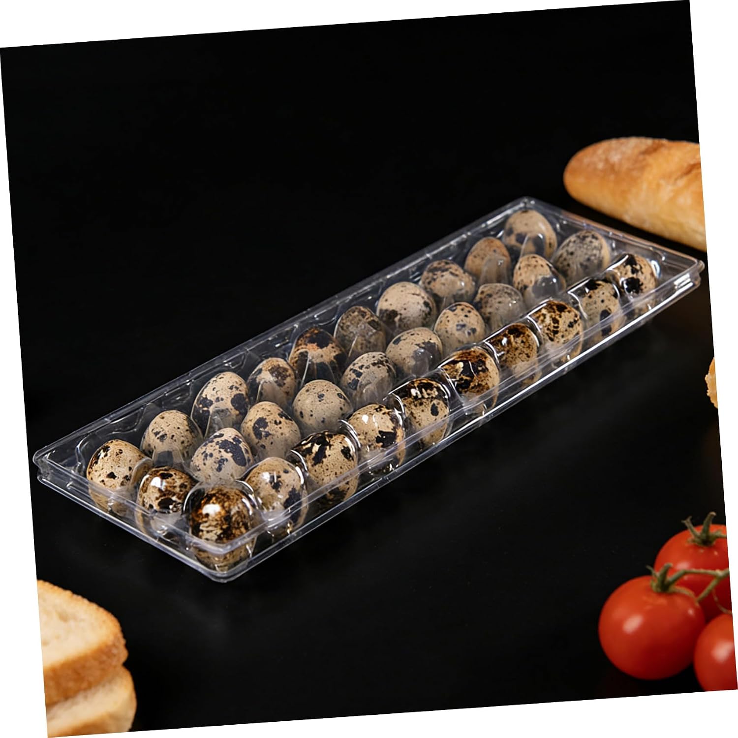 30pcs Quail Egg Tray for Fridge with 30 Grids Plastic Egg Cartons for Secure Transportation and Home Use