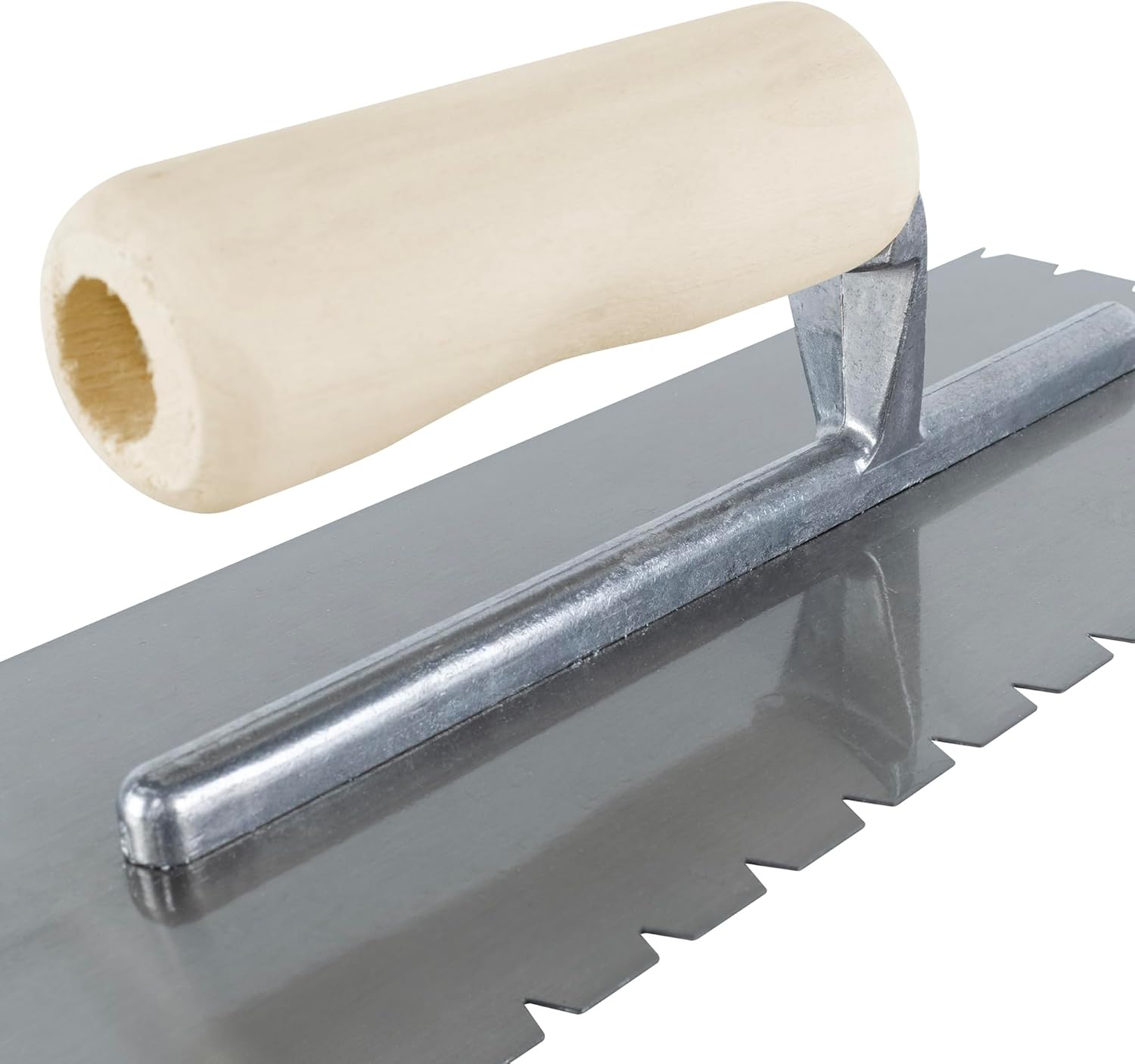 ROBERTS 1-4/5" Flat Top V-Notch Pro Flooring Trowel with Wood Handle
