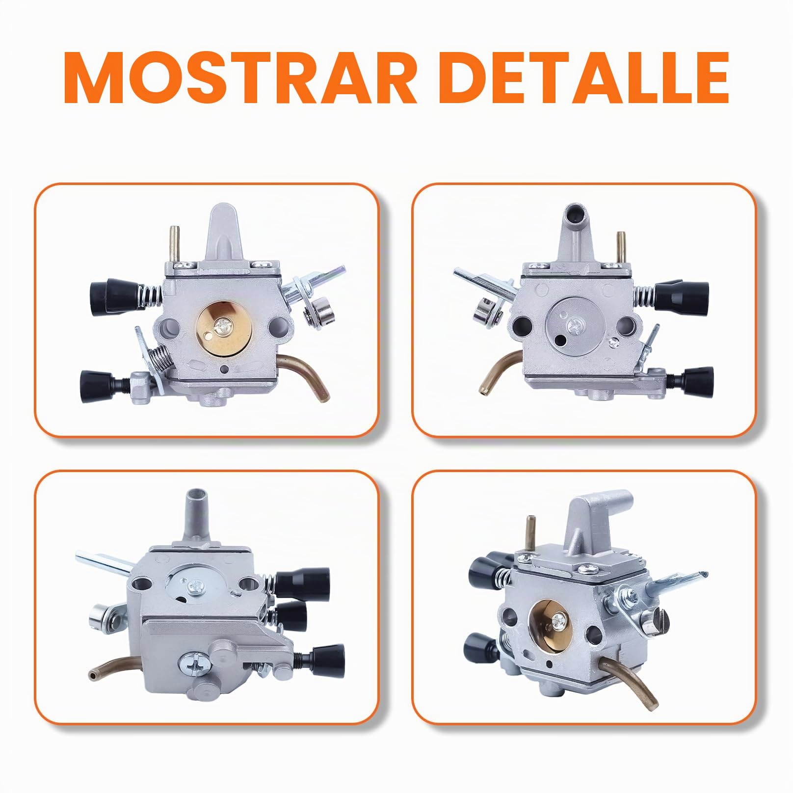 Carburador de Bobina de Encendido para Stihl FS120 FS200 FS250 FS300 FS350 Recortadora,FS120 Carburador Kit con Filtro de Aire, Bujía, Filtro de Combustible, Junta de Carburador